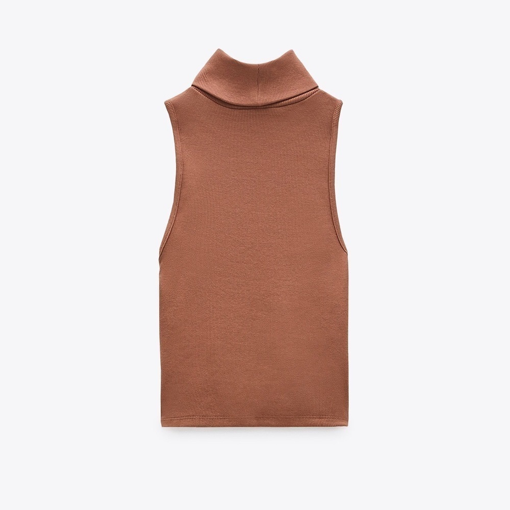 [Zara] Ribbed Turtleneck Top - Picture 5 of 5